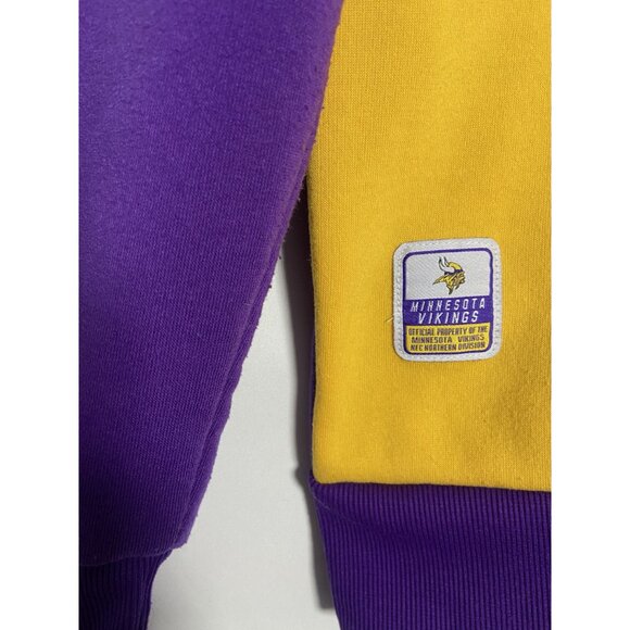 Minnesota Vikings NFL Team Apparel Crewneck Sweatshirt Small Purple & Yellow - Picture 6 of 12